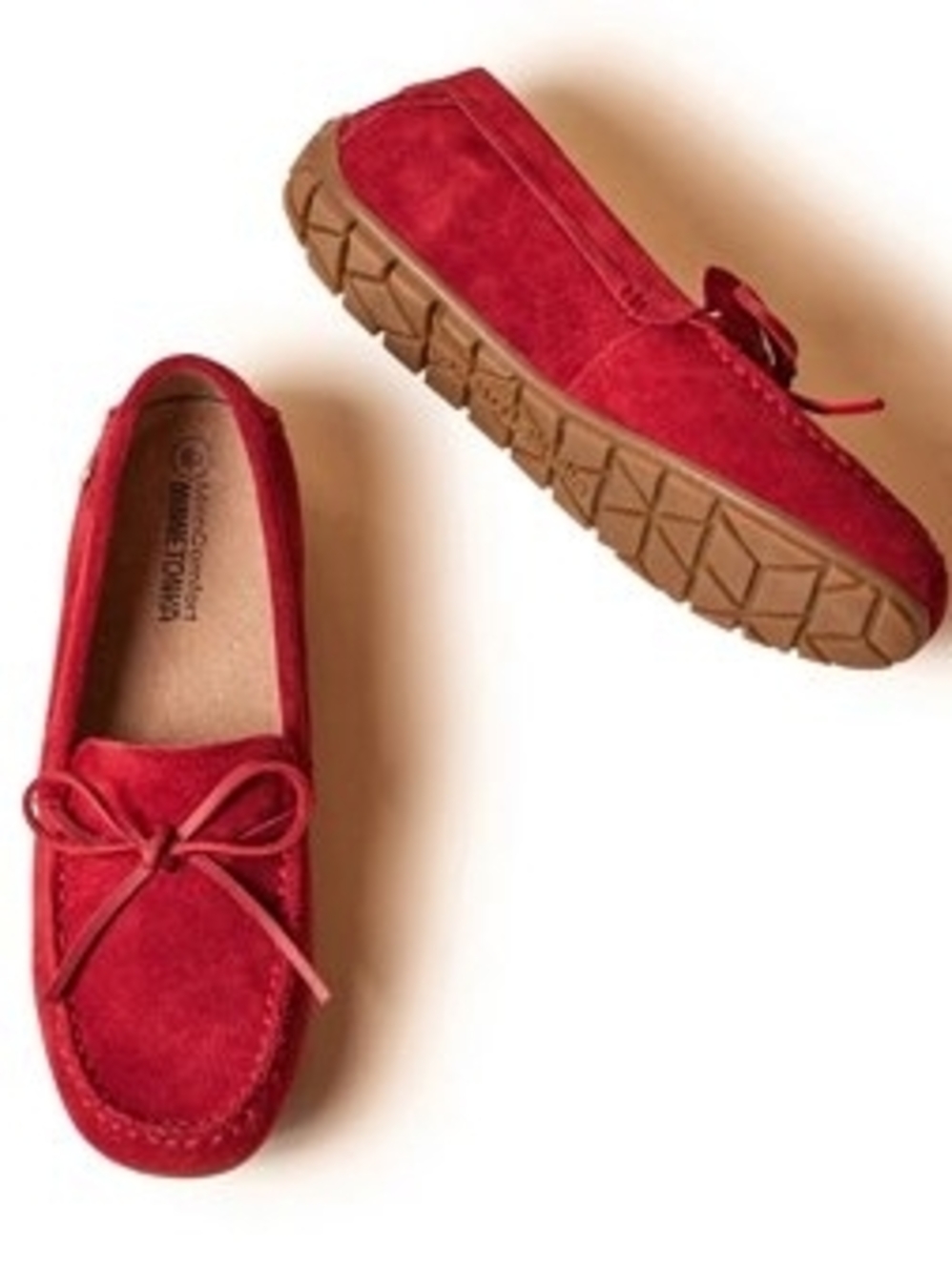 Minne Tonka Red Suede Moccasin  Loafers